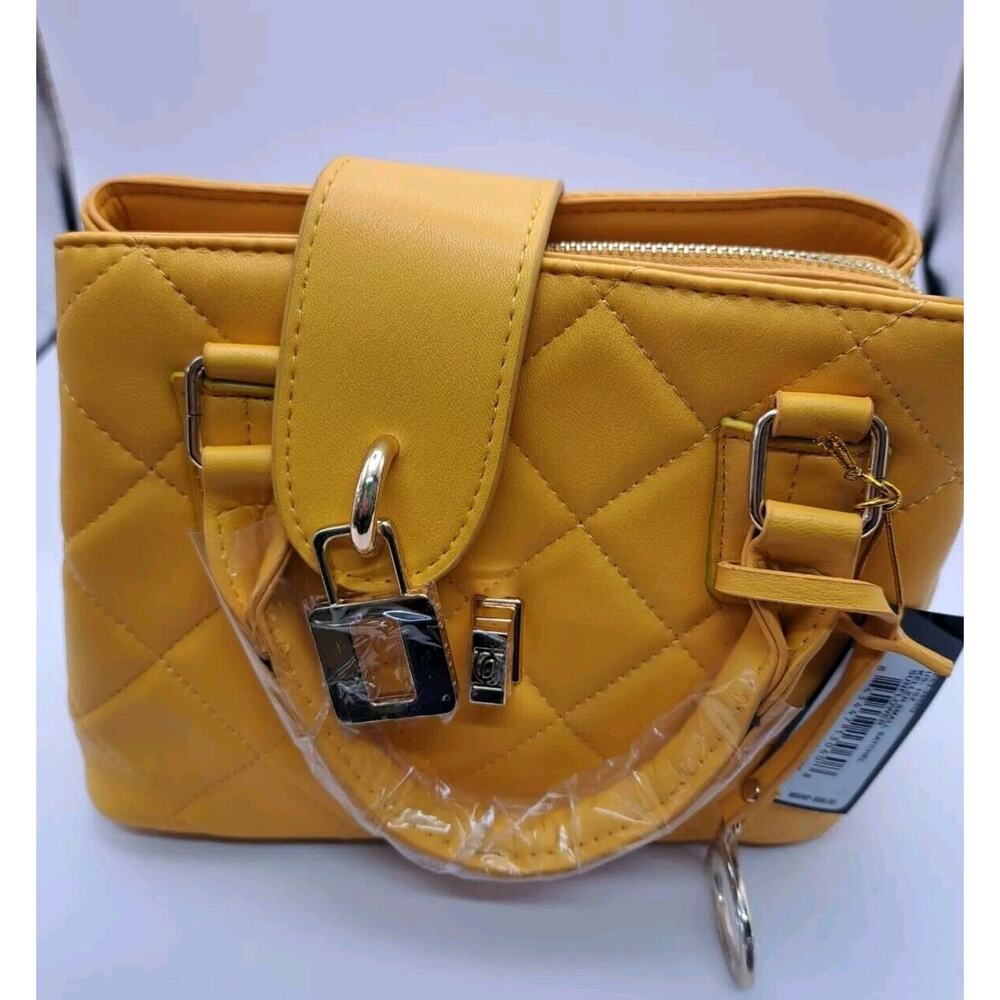 Bebe Women's Kellen Satchel Bag Sunflower‎ Small - Picture 4 of 12